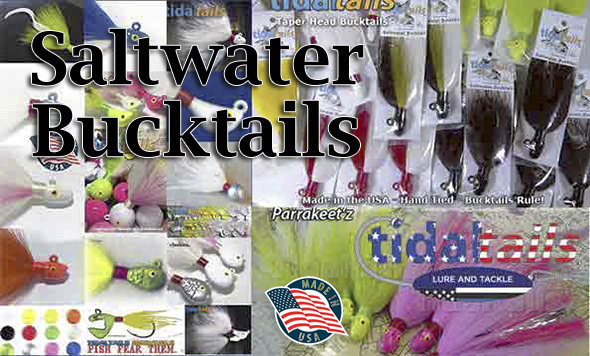 High Quality Saltwater Bucktails jigs, lures and fishing tackle