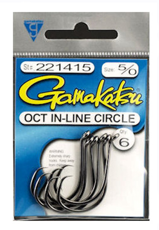 Gamakatsu Inline Octopus Circle(OE) 1/0, 2/0, 3/0, 4/0, 5/0, 6/0,7/0 Hooks